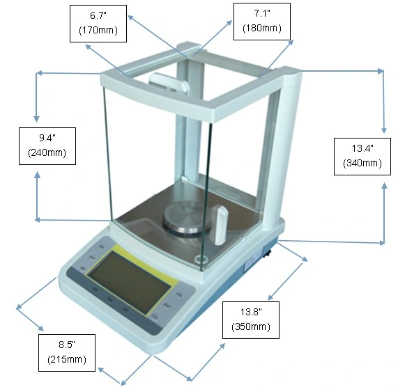 100g 200g de 0.1mg Pesaje Electrónico laboratorio Balanza analítica