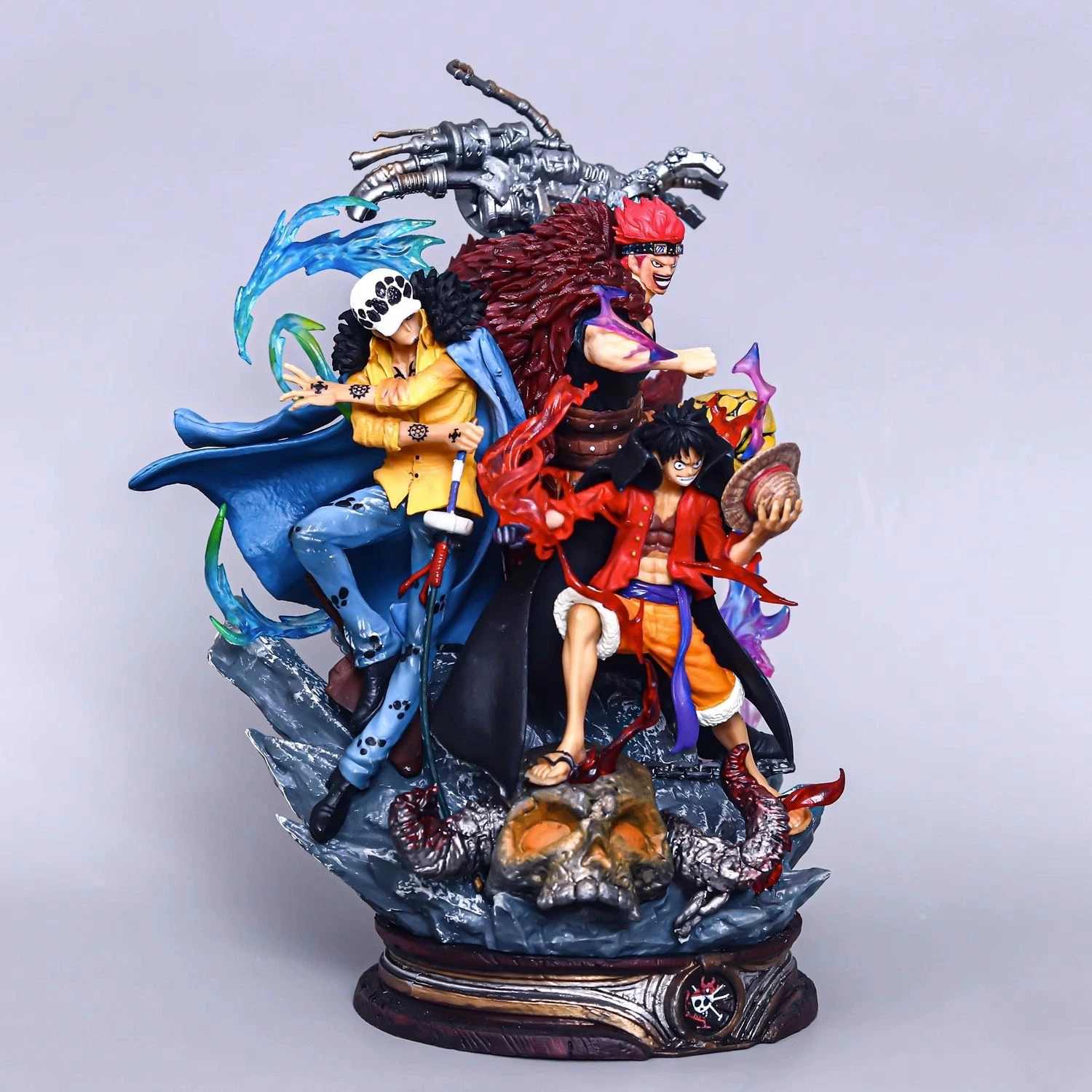 Usine d'approvisionnement Gk Fight Captain Monkey D Luffy Vs Trafalgar D Water Law Vs Eustass Kid One Piece Wholesale Japanese Anime Figure Toy.