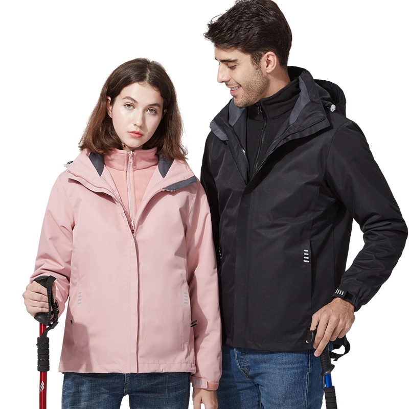 Outdoor Customized Two-Piece Fleece Lining Windproof Cote Warm Waterproof Jacket