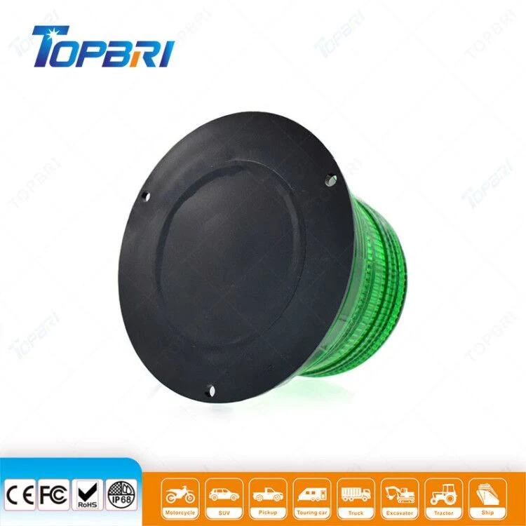 Green Strobe Warning Beacon 12V LED Rotated Flash Light for Trailer