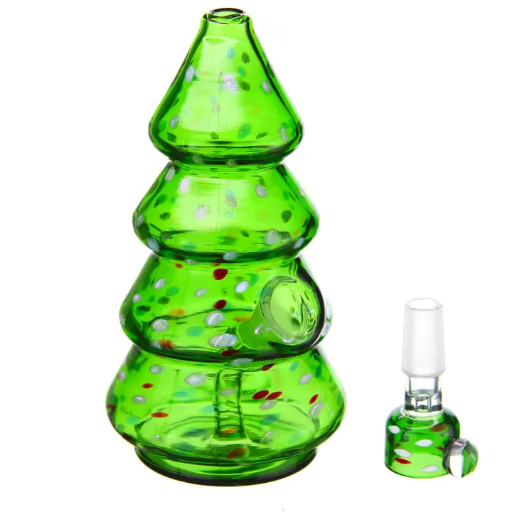 Lit Holiday Tree Glass Smoking Pipe Rig de aceite tubería de humo China Mayorista/Proveedors de los encendedores Hookah