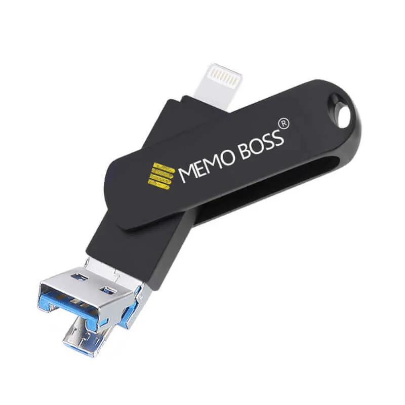 3-in-1 Metal OTG USB 3.0/Lightning/Micro-USB USB Flash Drives 2.0