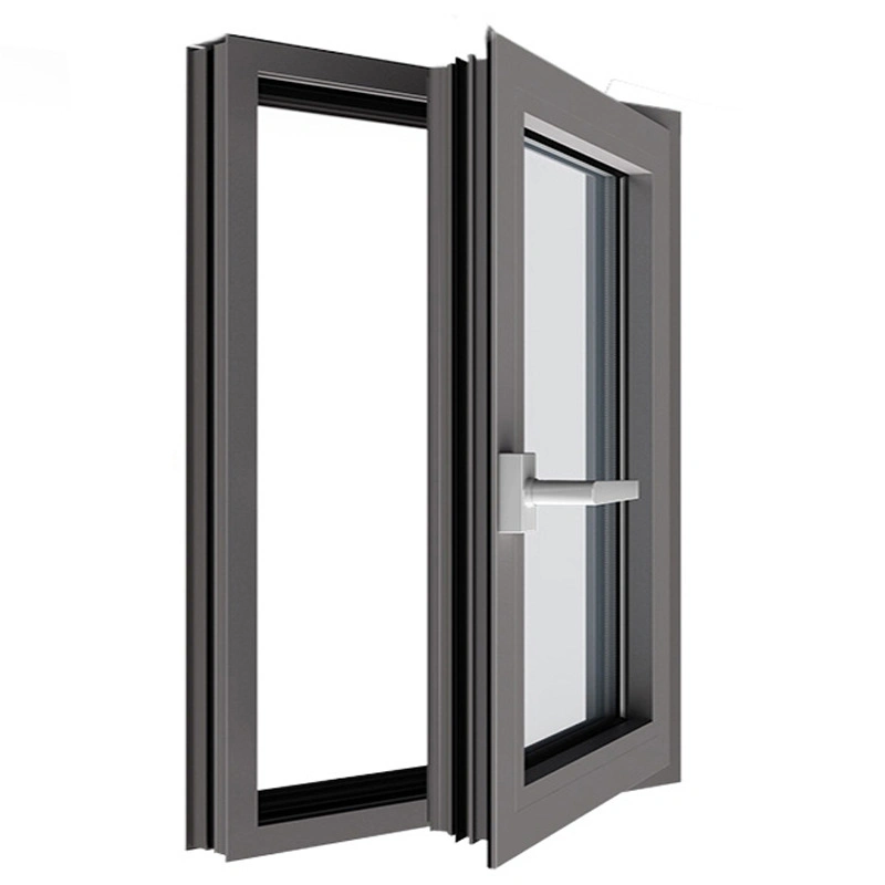 American Metal French Design Double Glazing Aluminum Glass Sliding Window