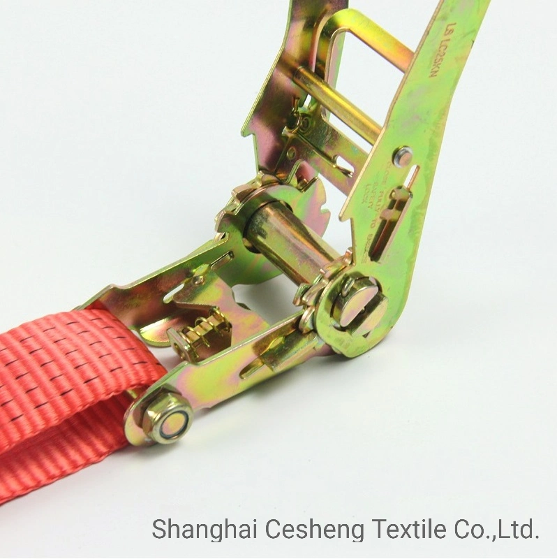 Polyester Transport Heavy Cargo Lashing Tie Down Ratchet Strap