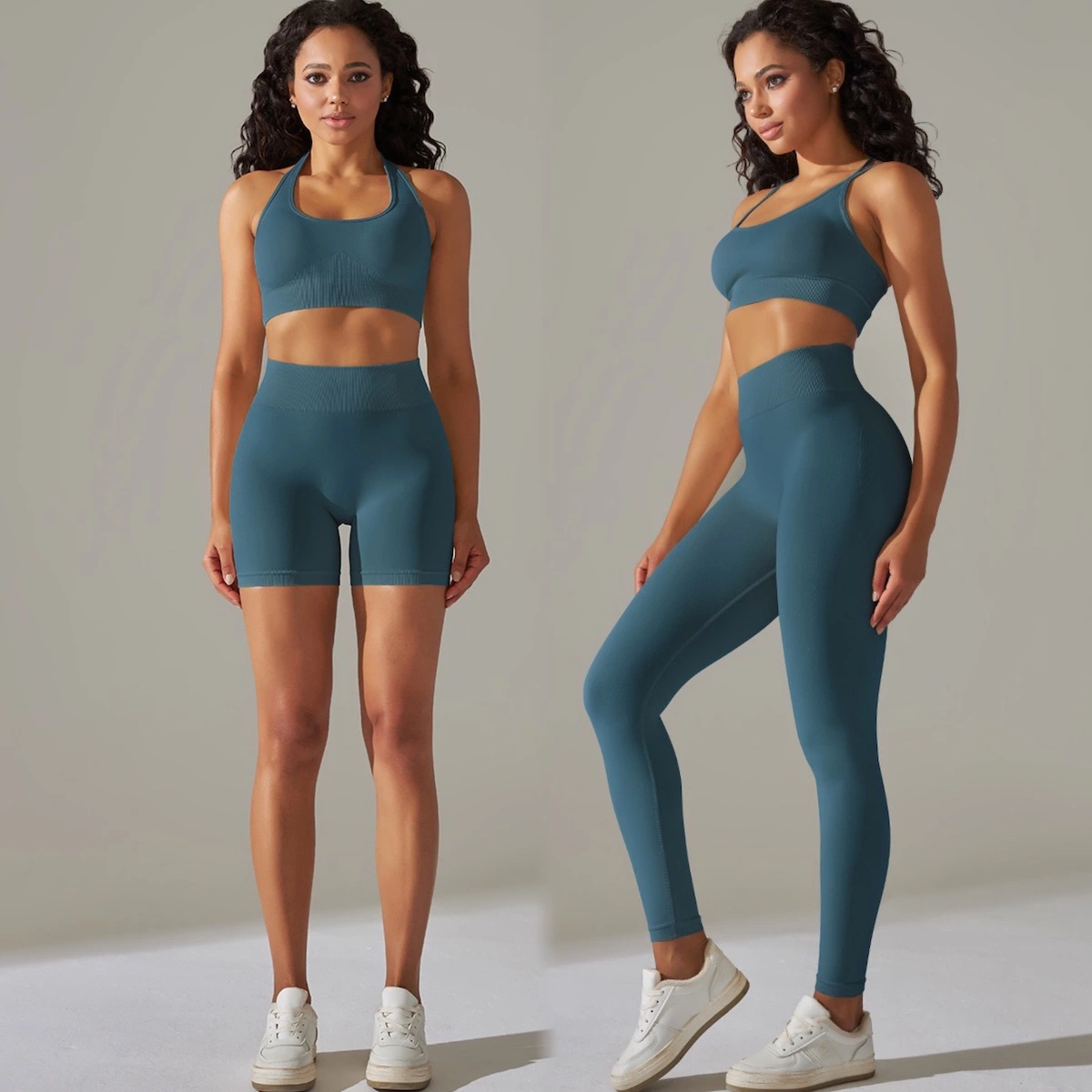 Whoelsale Summer Sports Gym Outfits Active Wear Workout Fitness Clothing for Women, Private Label 2/3/4 PCS Seamless Athletic Apparel Matching Sexy Yoga Sets