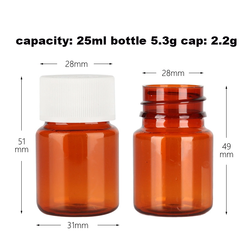 25ml Kapsel Tablette feste Form Medizin Flasche