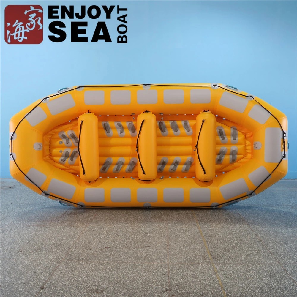 Reinforced Bottom Rafting Boat Hypalon PVC Inflatable Boat Raft Boat Whitewater River Lake Sea Raft Boat Drifting