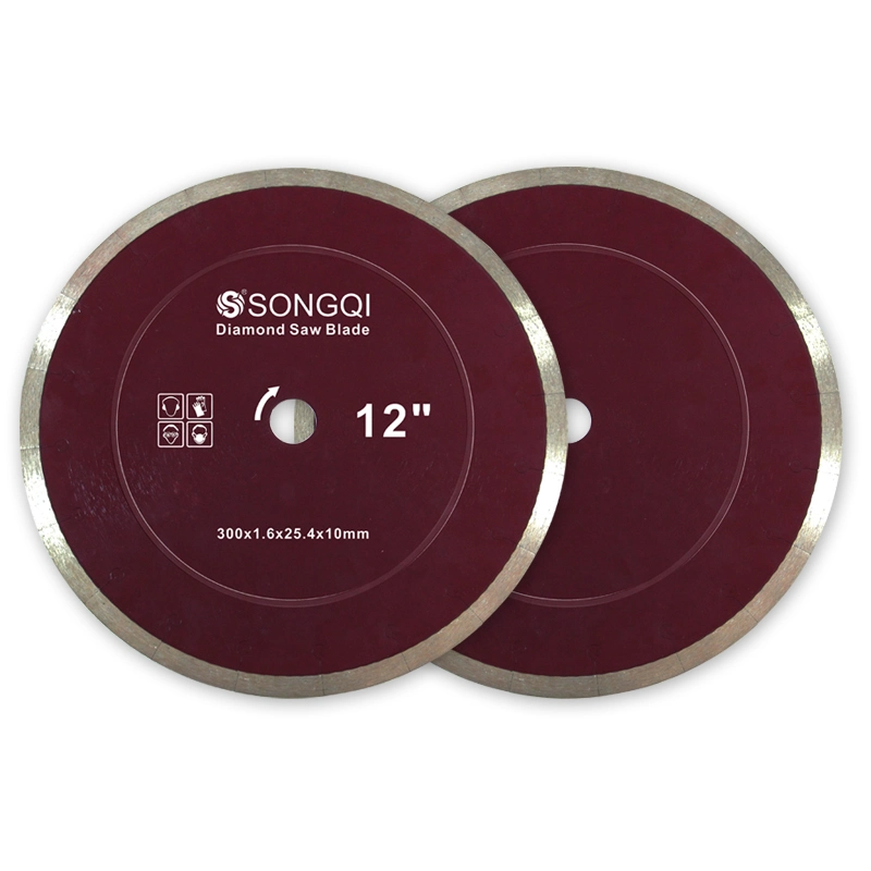 Songqi 12 Inch 300 mm Continuous Rim Diamond Circular Saw Blade for Tile