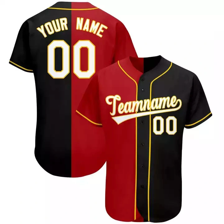 Custom Personalized Baseball Jersey Name Number Short Sleeve Button Down Mesh Sports Shirts Men's Street Hip Hop Softball Uniform