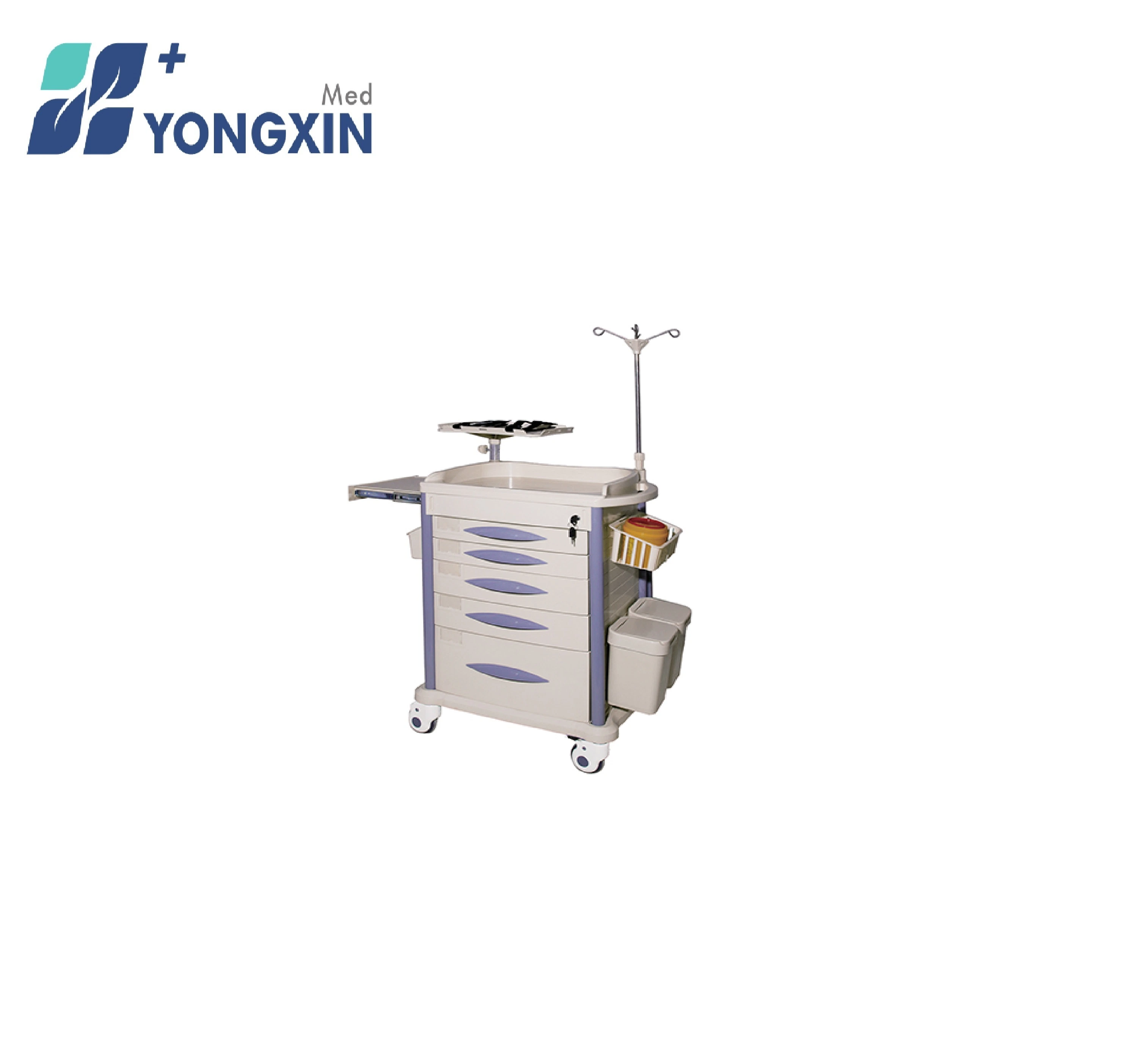 Yx-Et750HS Cheap Hospital Furniture Medical Equipment Anaethesia Medication Trolley ABS Emergency Trolley