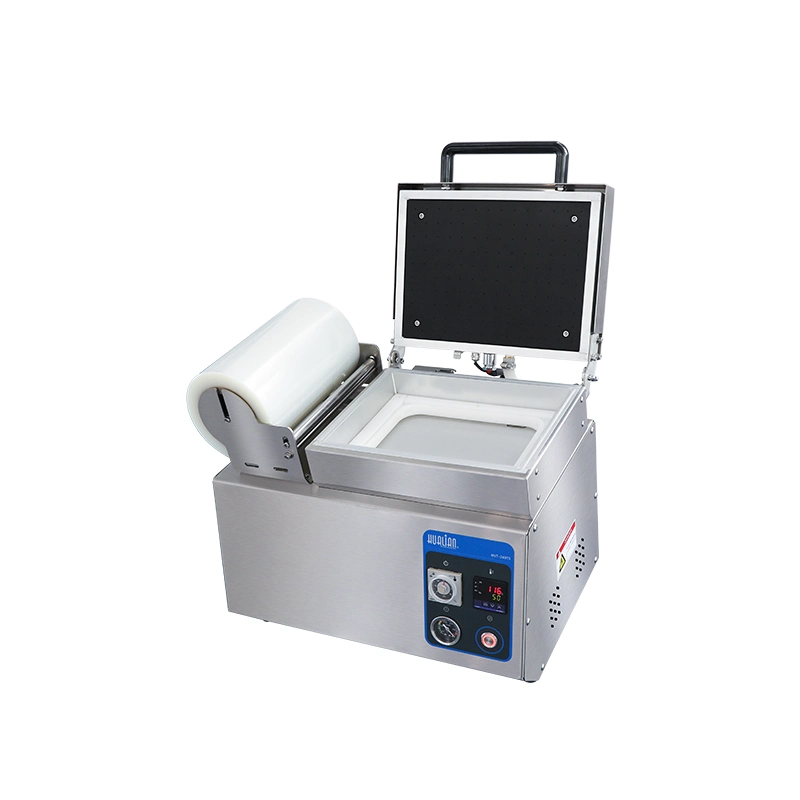 Hvt-240ts Hualian Kitchen Table Skin Food Packaging Packing Vacuum Sealer Sealing Machine