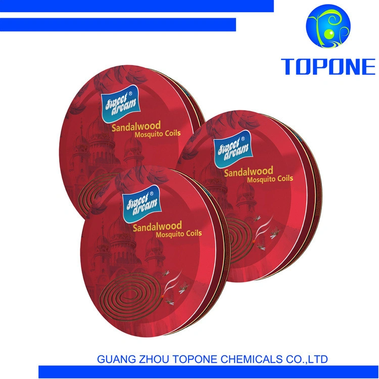 China Topone Marca Sandalwood 90 mm repelente de mosquitos bobina