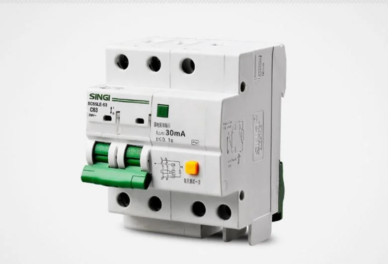 1-4p Precio Singi aire RCBO disyuntor electrónico con alta calidad SG65le-63