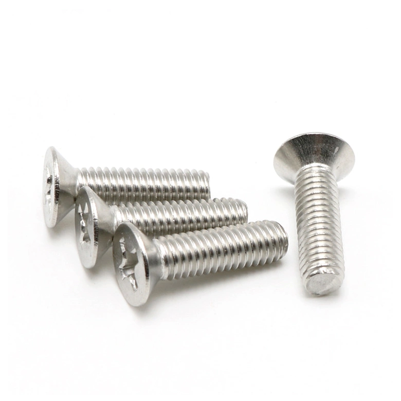 DIN965 Metric Flat Countersunk Csk Head Phillips Drive Cross Recessed M2X3.5 A2 Stainless Steel SS304 SS316 Machine Screw