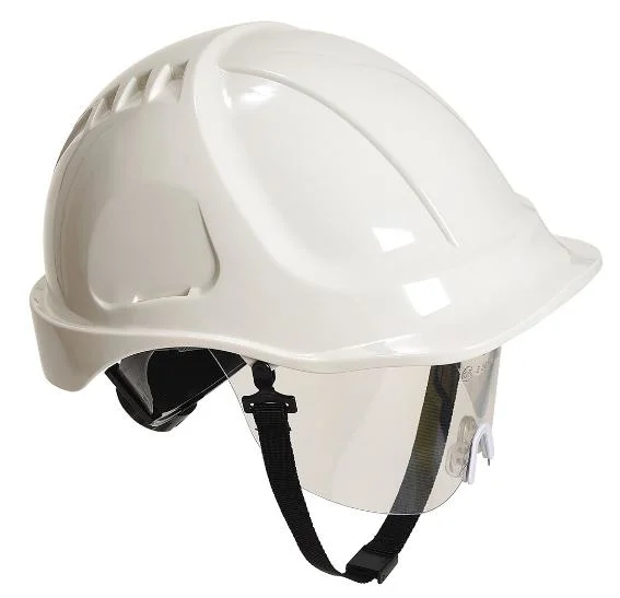 Safetree marcação EN397 &amp; ANSI Z89.1 Standard Industrial ABS capacete com viseira PC Ntc-5 para construção e trabalhador