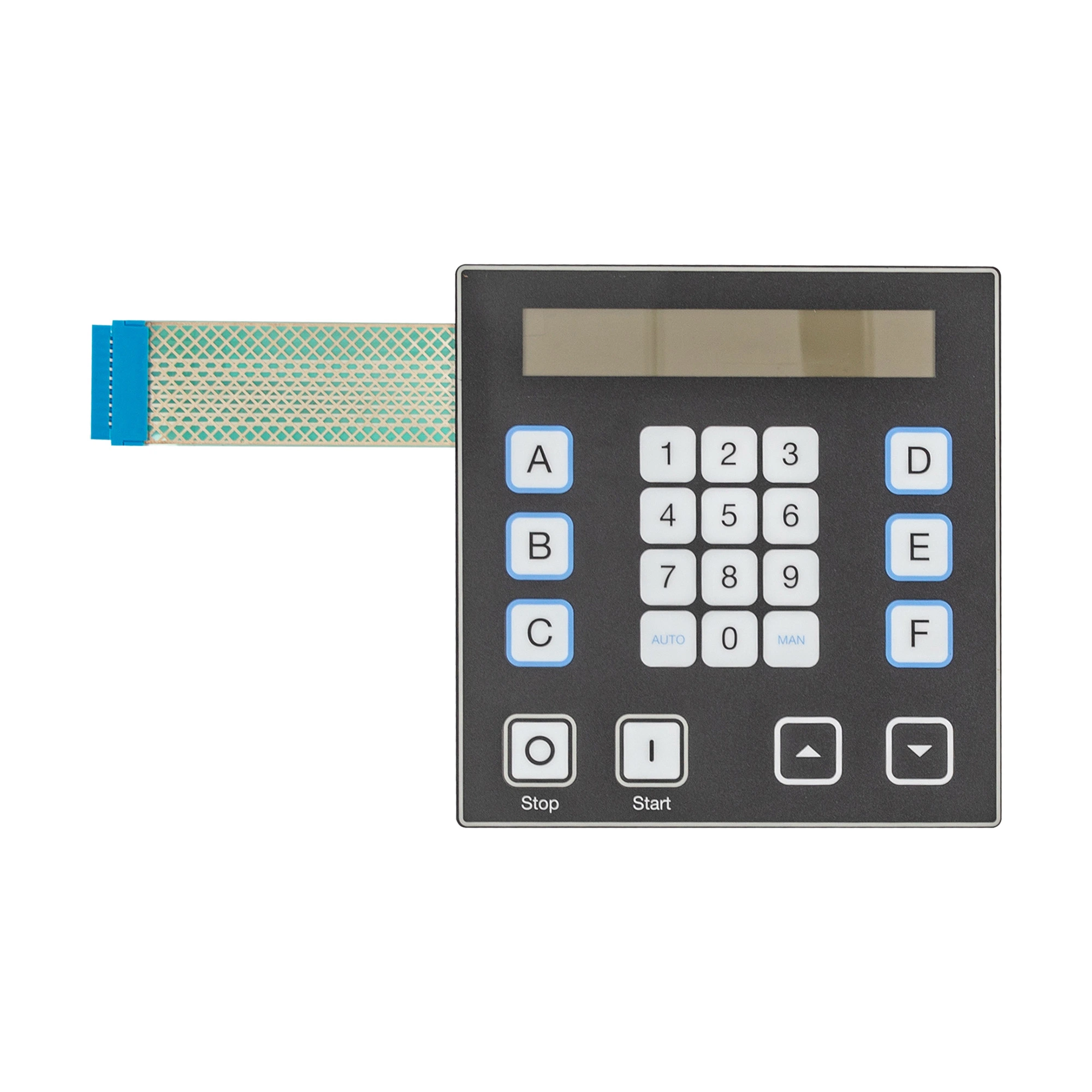 Teclado de interruptor de membrana personalizado con pantalla LED y botón táctil
