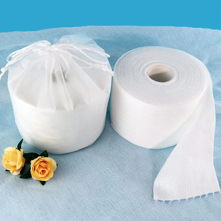 Commerce de gros OEM biodégradables de haute qualité à bas prix doux à usage unique Serviette de toilette biologiques rouleau de 100% coton