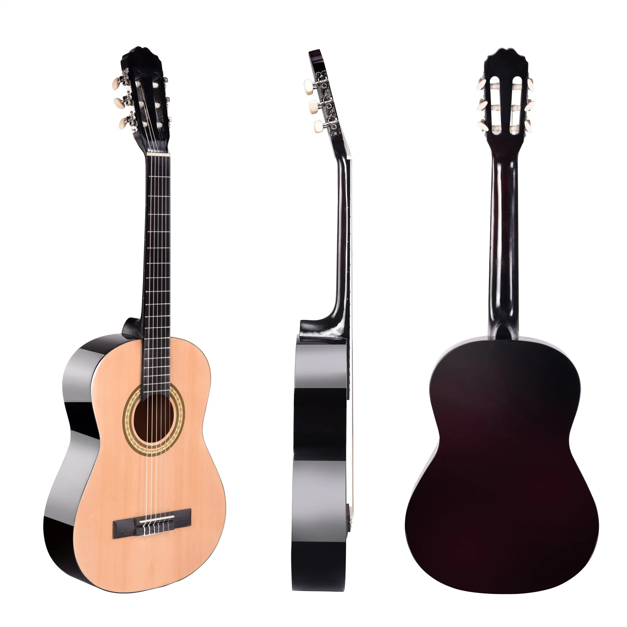 Factory Cheap Prices 6 String 39 Inch Full Basswood Cutaway Acoustic Classical Guitar