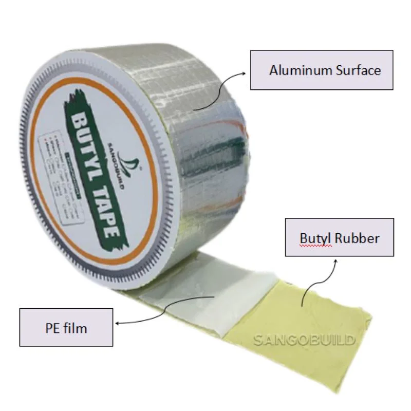 Cheap Butyl Tape Seal Tape Use in Roof, Window, Door, Pipe, Chimneys, Extension Flashing with CE (JC/T942-2004)