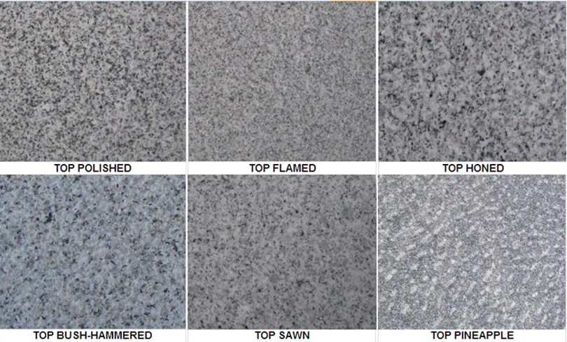 Piedra natural pulida/llameada negra/roja/gris/blanca/rosa/azul/marrón G603/G654/G664/G602 Granito para suelos/paredes/exterior losas/azulejos/encimeras/escaleras/pavimentos.