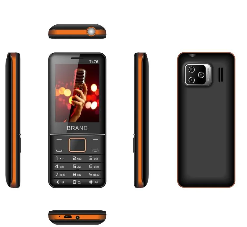 Yk 475 2.8 Inch 2g Bar Feature Phone with LED Touch with Flash Light Support OEM ODM Mobile Phone