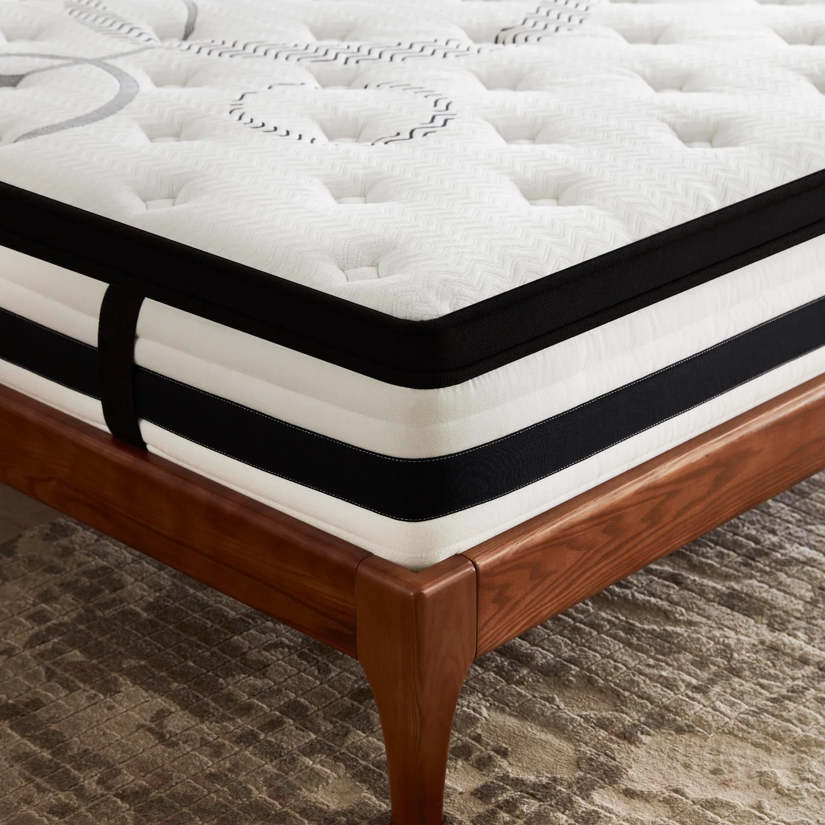High Density Soft Nature Latex King Queen Full Size Gel Memory Foam Pocket Spring Bedroom Furniture Mattress