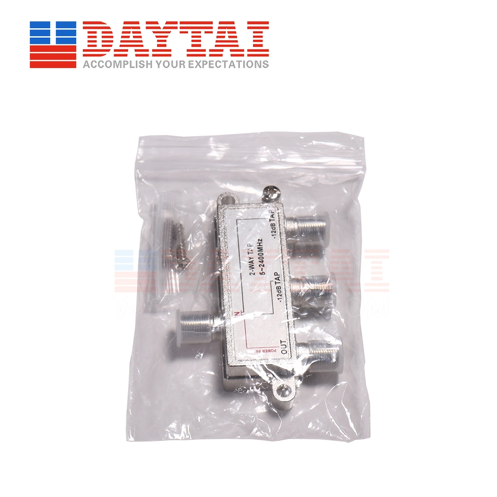 5-2400 MHz 12dB Satellite CATV Indoor 2 Way Tap with Female Connector