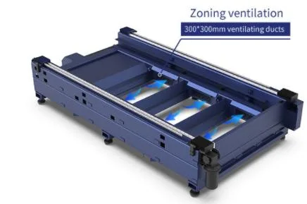 China Metal Manufacturer Hsg chapa metálica do Laser Máquinas de corte a laser com duas plataformas de intercâmbio com Raycus 1500-6600W Fonte de alimentação