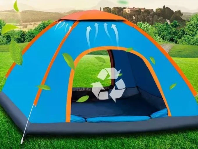 [Instant Delivery] Double Outdoor 3-4 People Automatic Fast Open Camping Tent Beach Field Hand Throwing Tent Stable Support