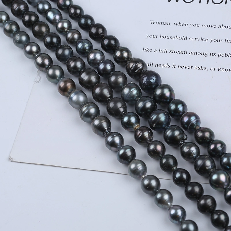 Bonne qualité 12-16mm Tahiti Black Pearl pour la fabrication de bijoux