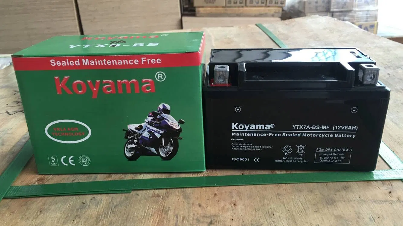 YTX7A-BS Dry Charged Mf Battery/Motorcycle Parts/Motorcycle Battery