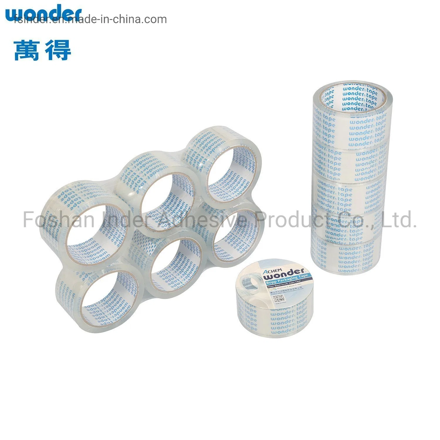 Hot Selling BOPP Acrylic Sticky Self Adhesive Cold Packaging Color Carton Sealing Tape Jumbo Roll Printed