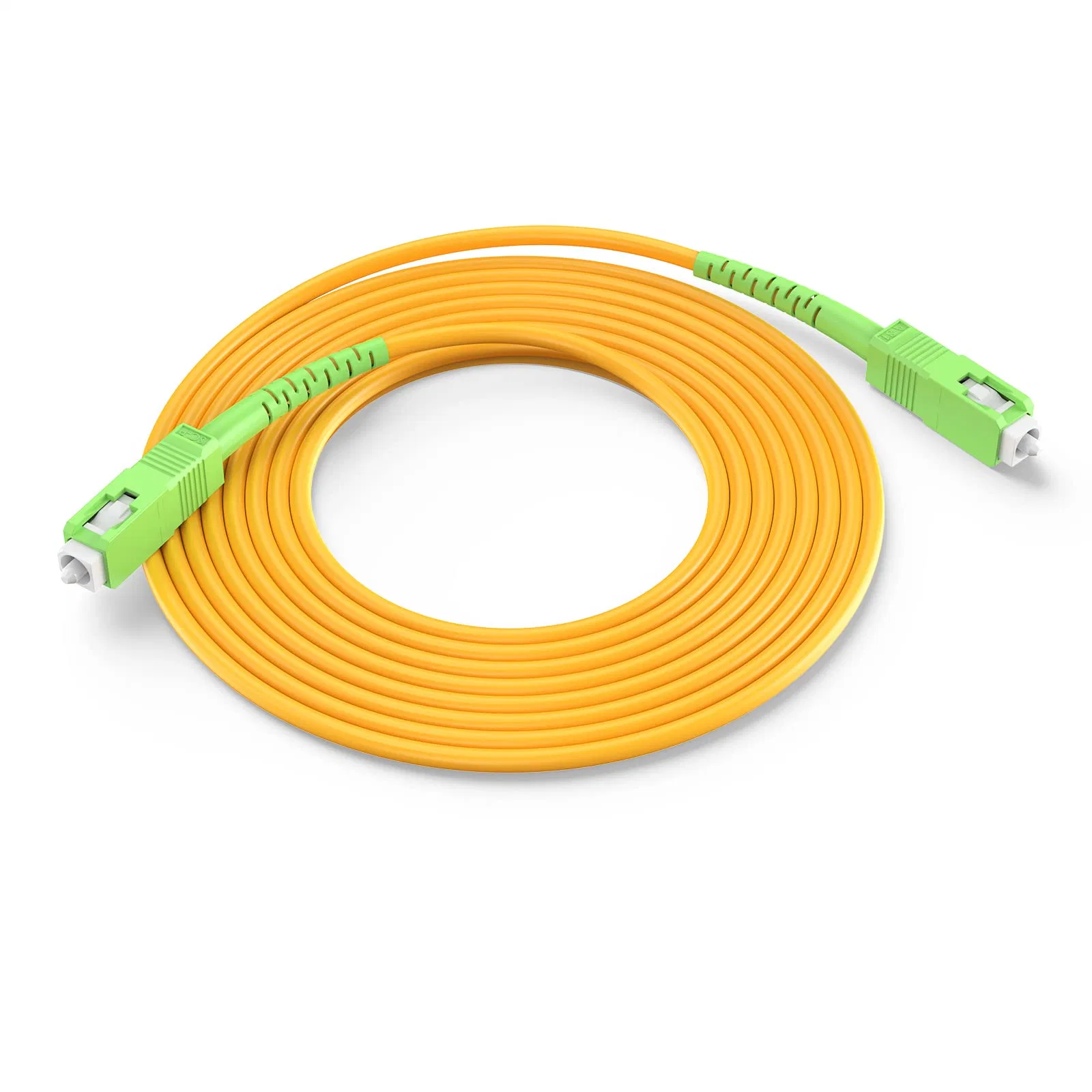 Fabricación cable de fibra óptica SC / APC de alta pérdida de retorno Cordón de fibra óptica