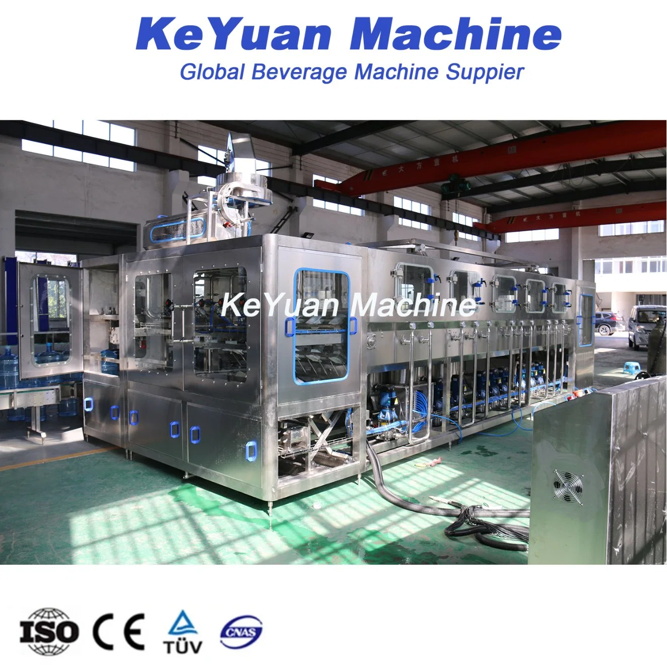 Automatic Pure Mineral Drinking Water 3 to 5 Gallon Bottle Filling Machine Bottling Plant Production Line for 12L / 15L / 20L Dispenser Barrel