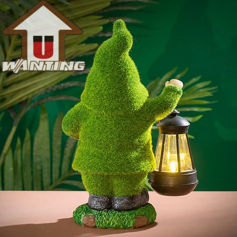 Polyresin Gnomes Solar Light Welcome Sign Decor Yard Ornaments Outdoor Landscape Lighting.