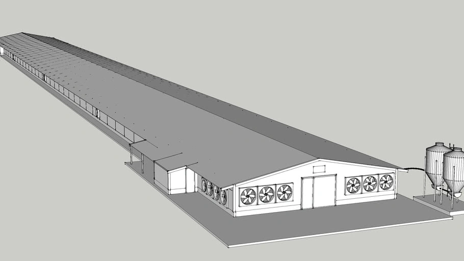 Peso leve High Strength Metal galvanizado estrutura de aço avícula Fazenda Frango em casa