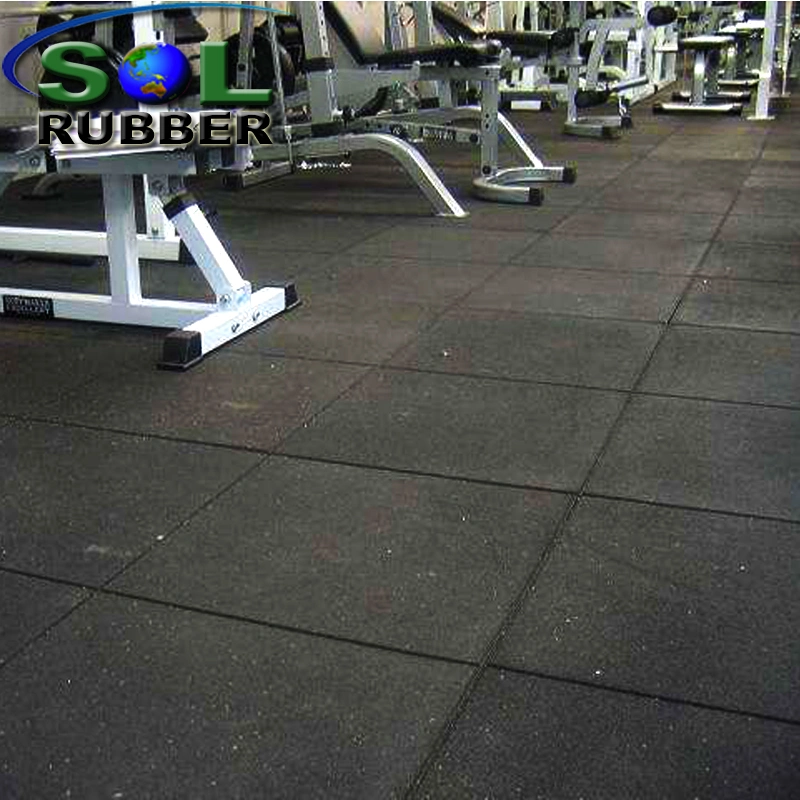 Sol Rubber 1mx1m High Quality Commercial Customized Gym Rubber Flooring Mats