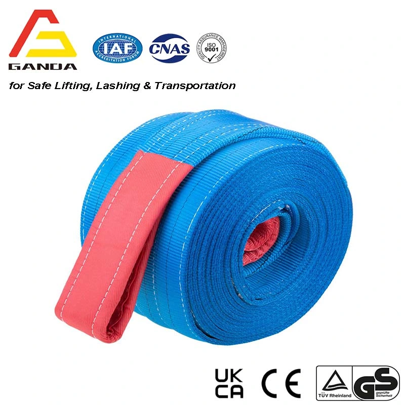 Factory Price 240mm8t Web Sling GS Heavy Duty Synethetic 2 Ply Polyester Webbing Lifting Sling with Lifting Eyes En 1492-1, ASME/ANSI B30.9, as 1353, NBR 1567-1