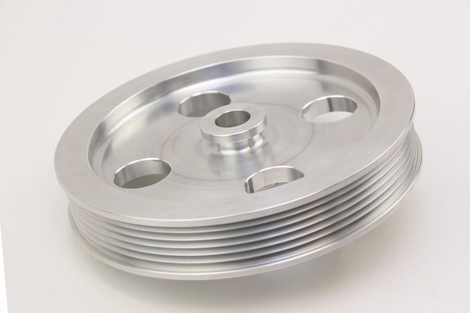 Custom Made CNC Machined Billet Aluminum Underdrive Power Steering Timing Belt Pulley