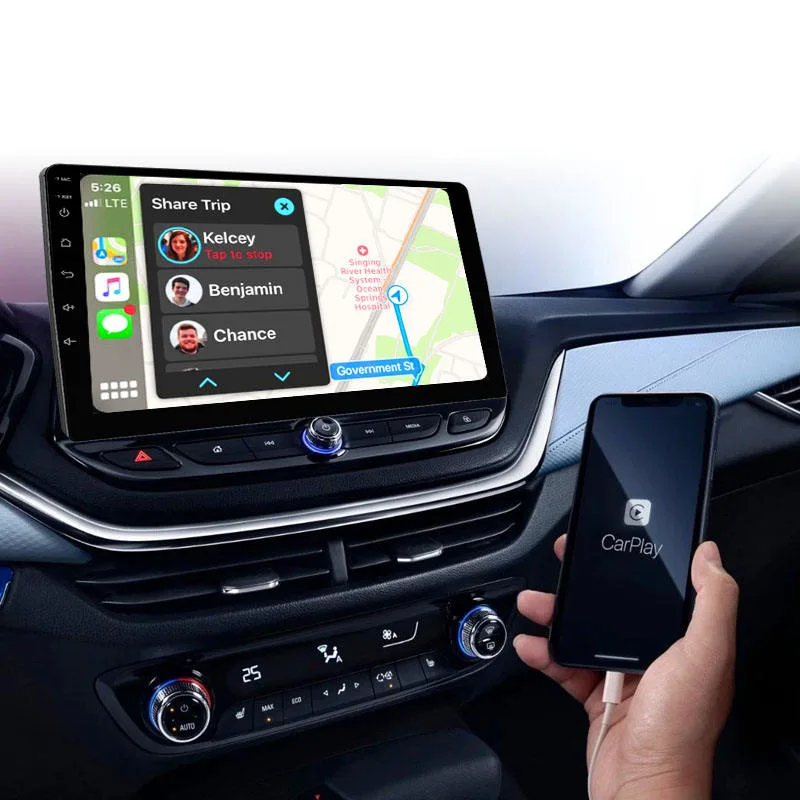 Radio de voiture 10.1 pouces à écran tactile Android 10 de haute qualité Lecteur de DVD stéréo avec système de navigation GPS Corolla 2017-2018 Système