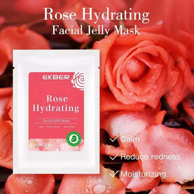 Ekber Customized Logo 24K Vitamin C Rose Arbutin Feuchtigkeitsspendende Aufhellung Gesichtsmaske Mit Hydro-Gelee-Maske