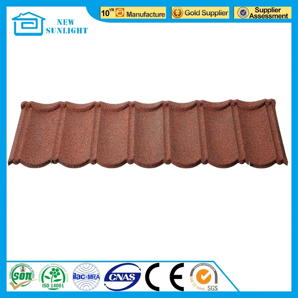 Ce Certificated Colorful Stone Coated Steel Roof Tile / Factory Direct Building Material