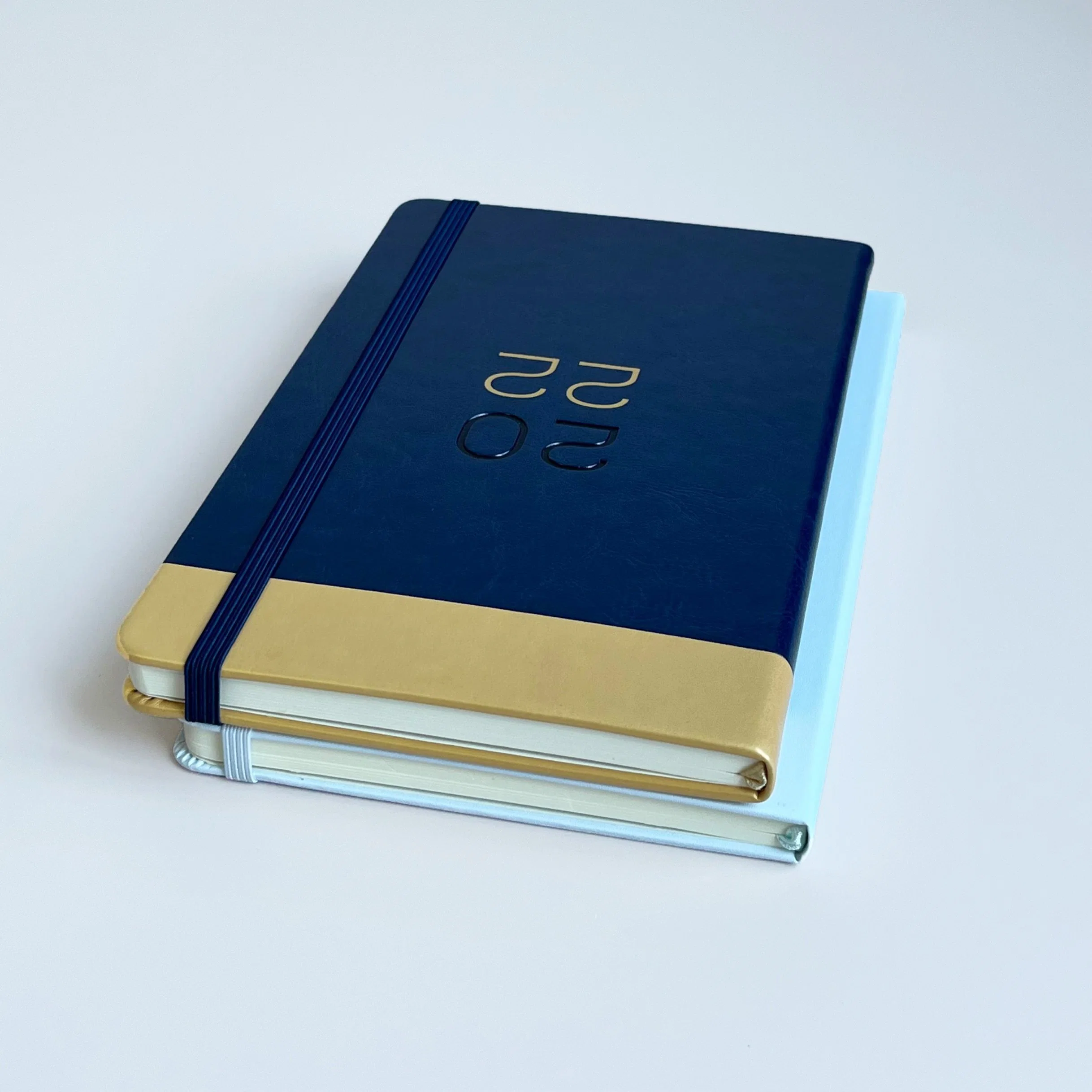 PU personalizada cuaderno diario de cuero con estampado logotipo Debossing cubiertas