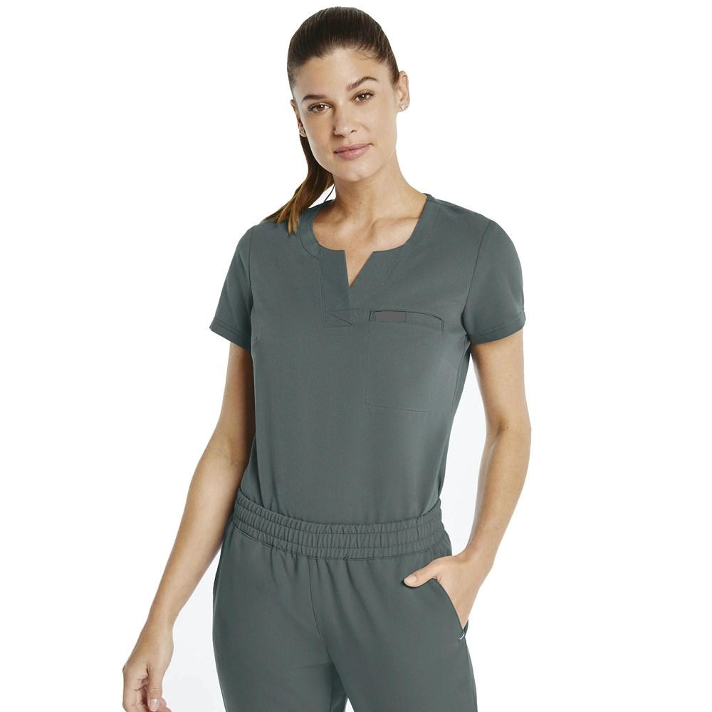 Vier-Wege-Stretch Medical Scrub Top Spandex Krankenschwester Scrub Anzüge