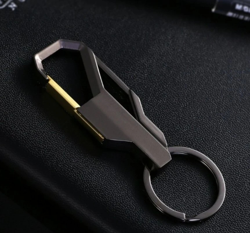 Custom Laser Logo Hombre y Señoras coche Metal Key Ring Cadena de llaves