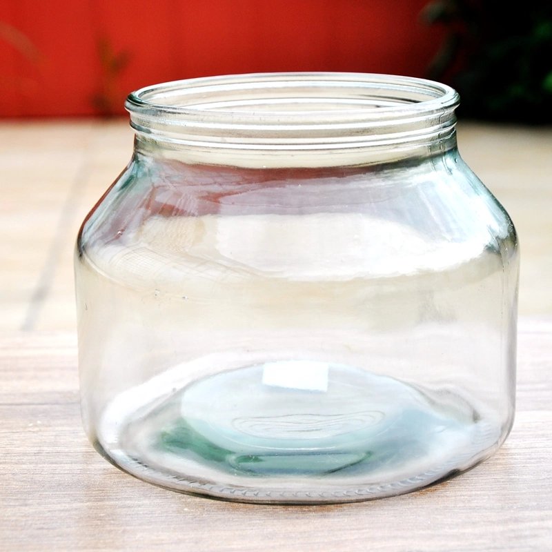 Wholesale/Supplier Empty Clear Glass Bottle Storage Round Hermetic Pickle Food Jam Glass Jar Storage Jar Storage Bottle