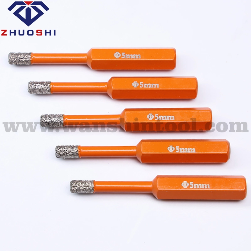 5mm Hex Shank Vacuum Brazed Diamond Drill Bit for Porcelain Tile Bit Ceramic Drill Bit