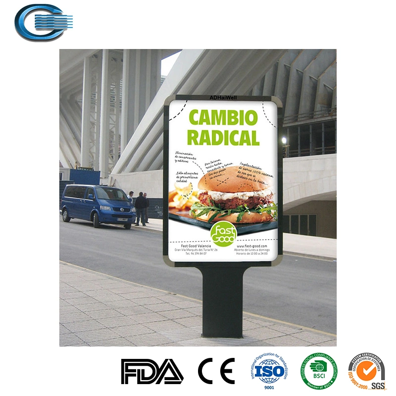 Huasheng retroiluminado textil Lightbox Banner Publicidad