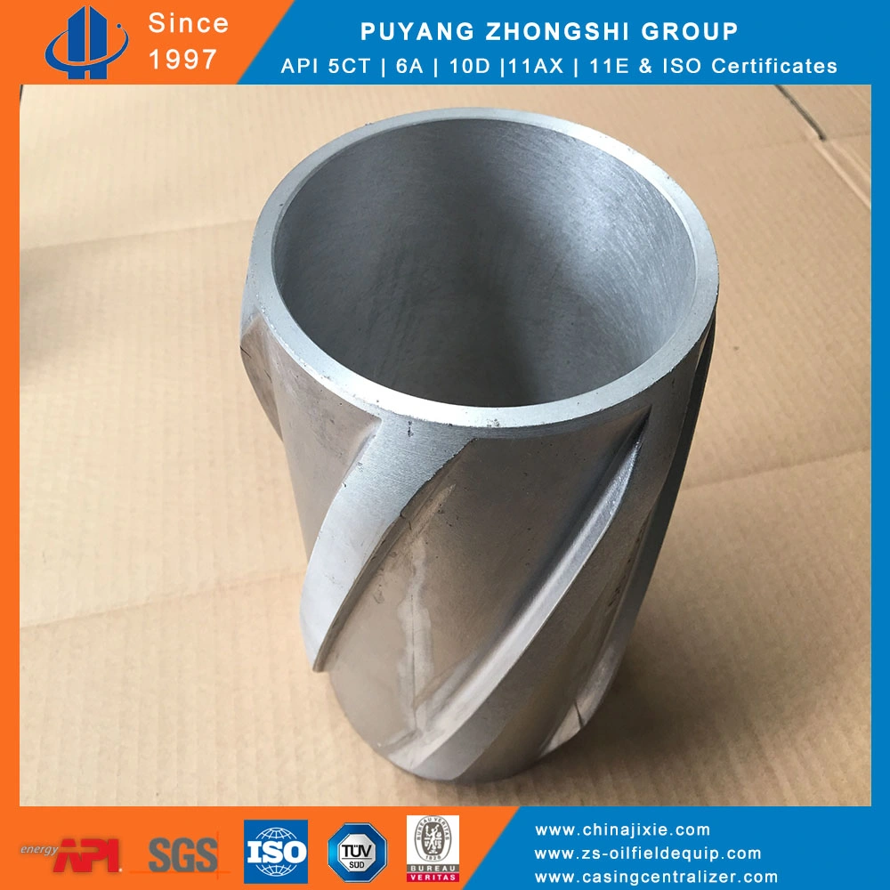 Aluminum Body Solid Rigid Centralizer with Spiral Blade