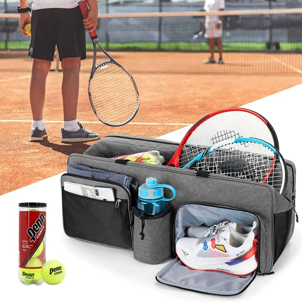 Duffle Bag with 7 Tennis Rackets Capacity and Separate Ventilated Shoe Compartment for Tennis Pickleball Badminton Squash Sports Bl23202